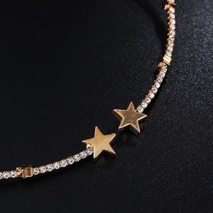 Gold Star and Crystals Chocker